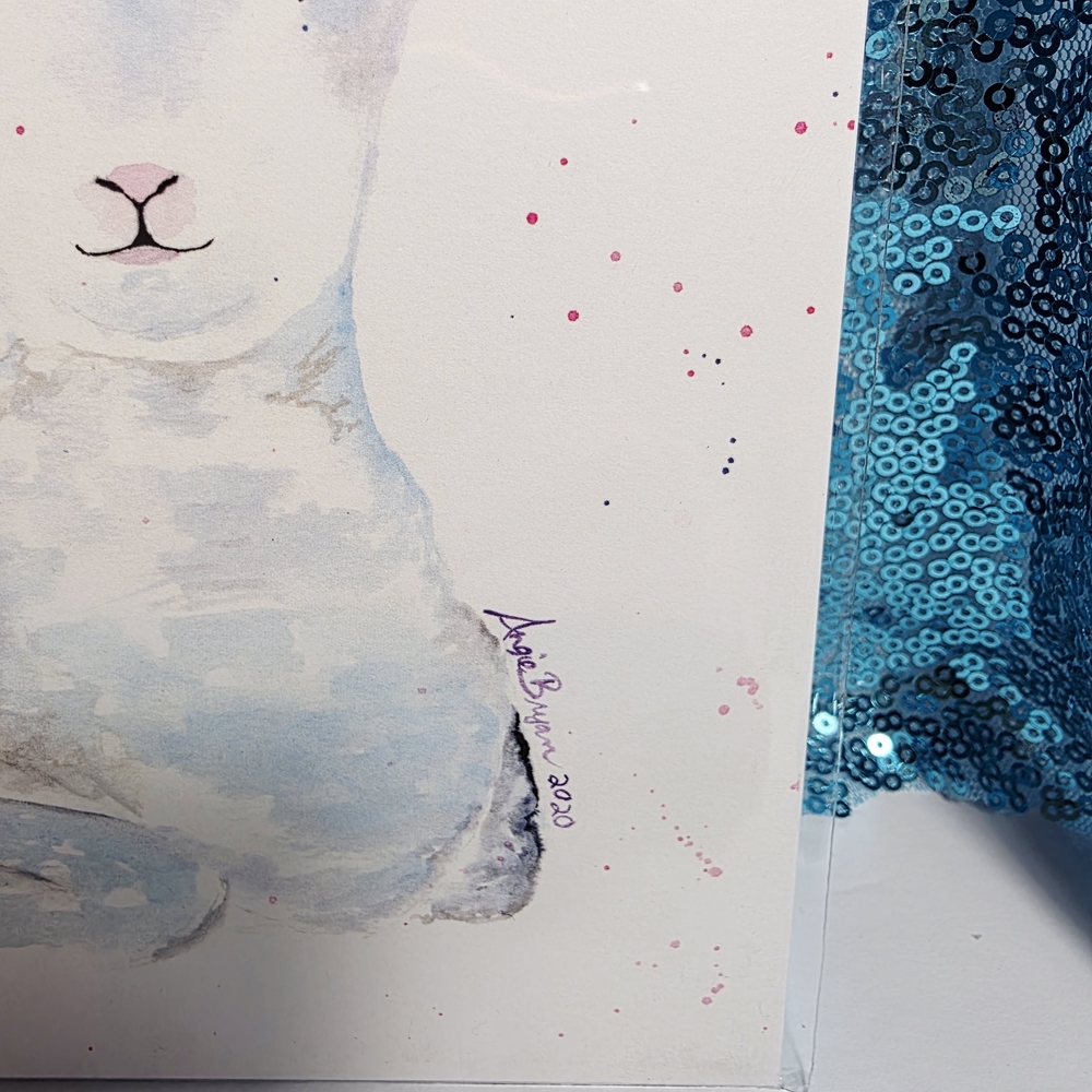 Lamb Watercolor Art Print by Angie Bryan - 5" x 7" - Picture 3 of 3